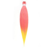 Pre-stretched Braids Hair Professional Itch Free Hot Water Setting Synthetic Fiber Ombre Yaki Texture Braid Hair Extensions