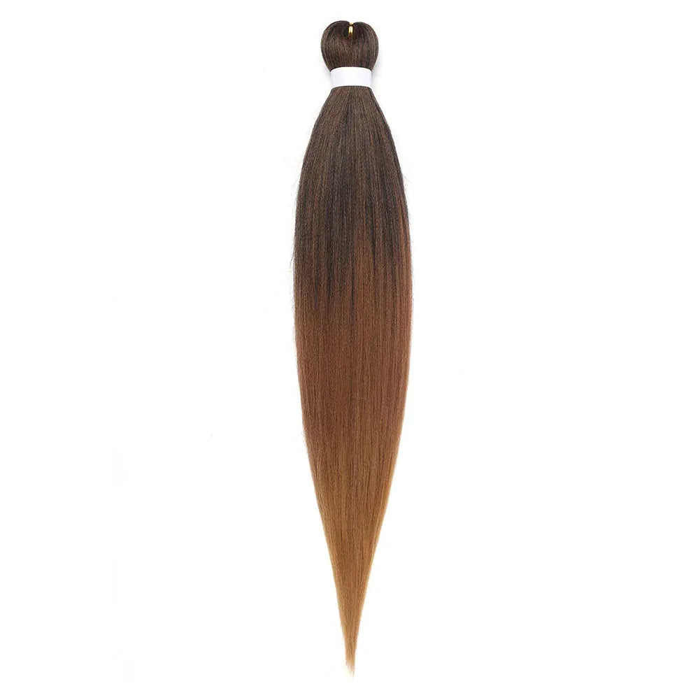 Pre-stretched Braids Hair Professional Itch Free Hot Water Setting Synthetic Fiber Ombre Yaki Texture Braid Hair Extensions