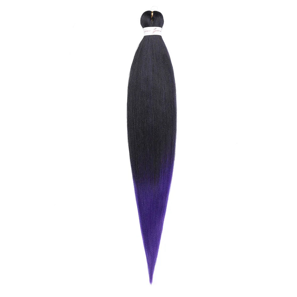 Pre-stretched Braids Hair Professional Itch Free Hot Water Setting Synthetic Fiber Ombre Yaki Texture Braid Hair Extensions