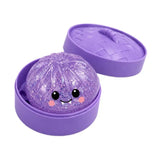 Premium Squishy Steamed Bun Dumpling Toy Slow Rising Glitter Stress Ball Stretchy Decompression Fidget Toy Desk Travel Gift ﻿