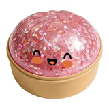 Premium Squishy Steamed Bun Dumpling Toy Slow Rising Glitter Stress Ball Stretchy Decompression Fidget Toy Desk Travel Gift ﻿