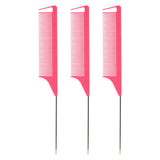 Pro Pointed Tail Salon Hairdressing Hair Styling Anti-static Comb Hair Brush Steel Needle Pin Rat Tail Combs Barber Accessories
