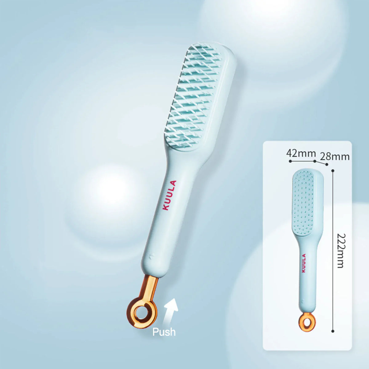 Professional Hair Brush Self Cleaning Detangling Comb for Daily Care Anti Static Scalp Massage Tool for Women Men ABS