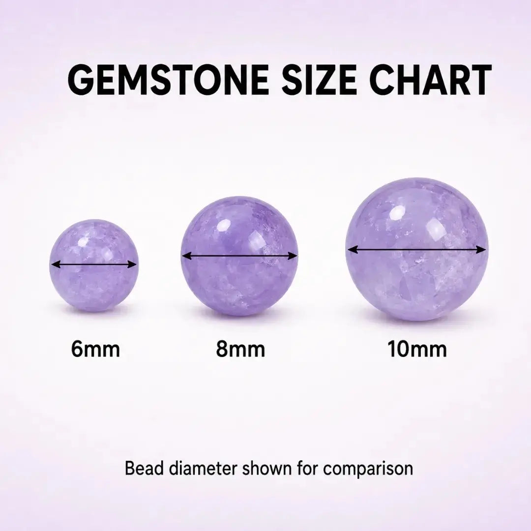 Purple Aquamarine Stone Bracelet, Gemstone Stretch Bead Bracelet for Women and Men
