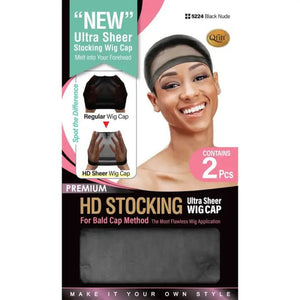 Qfitt HD Stocking Ultra Sheer Wig Cap For Bald Cap Method