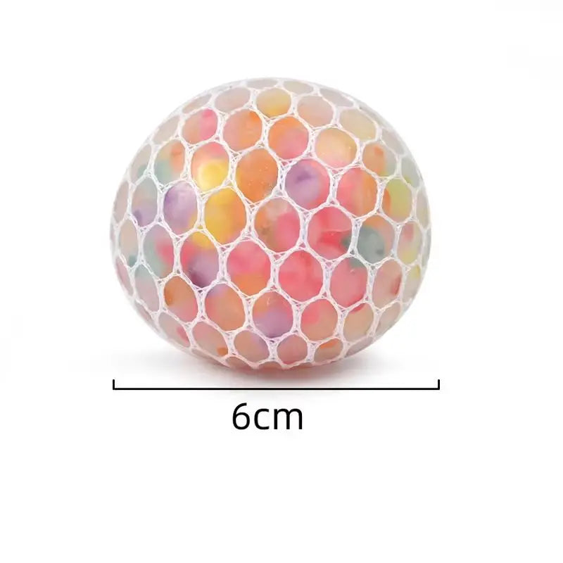 Rainbow Sensory Stress Relief Ball Squishy 3D Fidget Toys for Adults Kids Anti-Anxiety Silent Non-Toxic Toy for Office Classroom