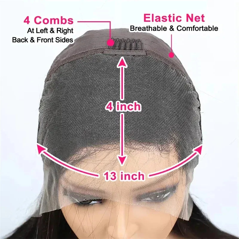 Raw Hair Vietnamese 250 Density 100% Hair Lace Frontal Wig Bouncy Wave Loose Wave Bob Wig Lace Front Hair Synthetic Material Wig