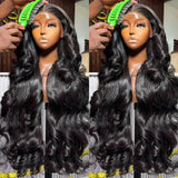 Raw Peruvian Body Wave 250% Density 13x6 HD Lace Front Human Hair Wigs 13x4 Frontal Wigs Women Glueless Closure Wigs