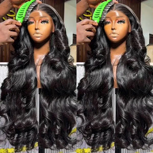 Raw Peruvian Body Wave 250% Density 13x6 HD Lace Front Human Hair Wigs 13x4 Frontal Wigs Women Glueless Closure Wigs