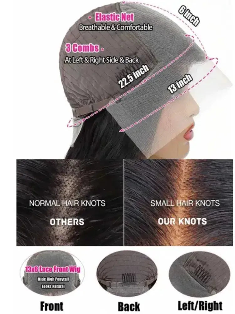Raw Peruvian Body Wave Human Hair Wig for Women 40-42 Inch HD Lace Front 13x6 Glueless Closure 13x4 Frontal Wigs