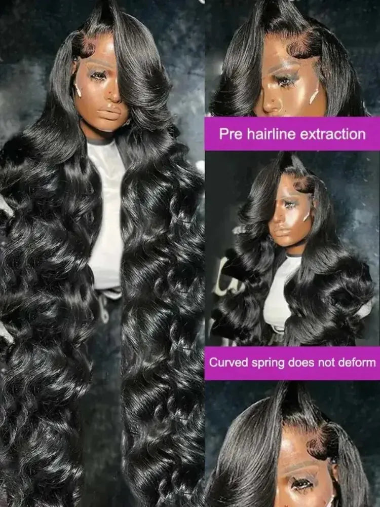 Raw Peruvian Body Wave Human Hair Wig for Women 40-42 Inch HD Lace Front 13x6 Glueless Closure 13x4 Frontal Wigs