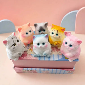 Realistic Cat Squishy Fidget Toy, Soft Flocked Slow Rising Sensory Squeeze