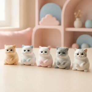 Realistic Cat Squishy Fidget Toy, Soft Flocked Slow Rising Sensory Squeeze
