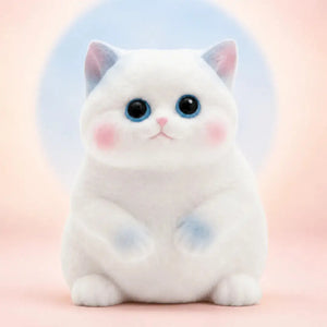 Realistic Cat Squishy Fidget Toy, Soft Flocked Slow Rising Sensory Squeeze
