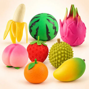 Realistic Fruit Squishy Stress Relief Toy, Soft Stretchy Squeeze Fidget Toy for Kids and Adults