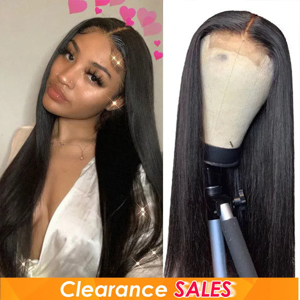 Rebecca 4X4 Straight Lace Front Wig Bone Straight Human Hair For Women Human Lace Wigs Brazilian Lace Wigs Straight Frontal Wigs