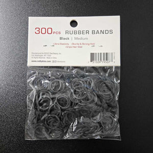 Red by Kiss Black Rubber Bands 300pcs