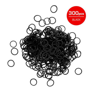 Red by Kiss Black Rubber Bands 300pcs