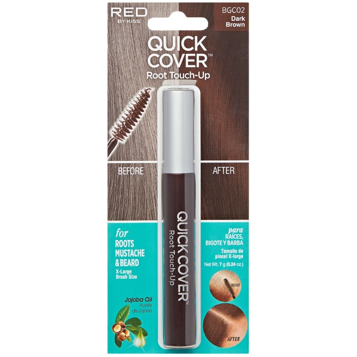 Red  By  Kiss  Quick Cover  Root Touch Up  Dark Brown BGC02
