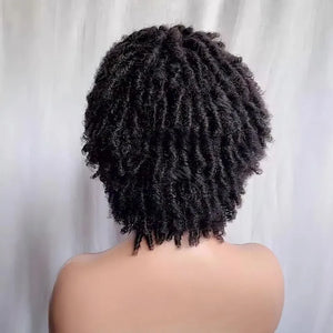 Short Afro Curly Twist 13x4 Lace Front Remy Brazilian Human Hair Glueless Wig