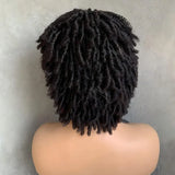Short Afro Curly Twist 13x4 Lace Front Remy Brazilian Human Hair Glueless Wig