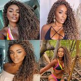 River Locs Wavy Crochet With Curly Hair 18 Inch In Middle Ends Braids Hair Extensions Synthetic River Locs Crochet Hair Braids