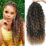 River Locs Wavy Crochet With Curly Hair 18 Inch In Middle Ends Braids Hair Extensions Synthetic River Locs Crochet Hair Braids