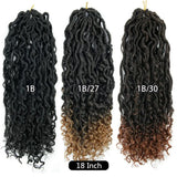 River Locs Wavy Crochet With Curly Hair 18 Inch In Middle Ends Braids Hair Extensions Synthetic River Locs Crochet Hair Braids