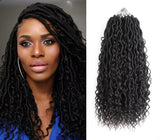 River Locs Wavy Crochet With Curly Hair 18 Inch In Middle Ends Braids Hair Extensions Synthetic River Locs Crochet Hair Braids