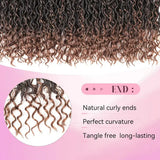 River Locs Wavy Crochet With Curly Hair 18 Inch In Middle Ends Braids Hair Extensions Synthetic River Locs Crochet Hair Braids