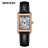 Sanda 1116 New Fashion 2023 Elegant Design Rectangle Dial Water Resistant Quartz Movement Business Women Analog Wrist Watch