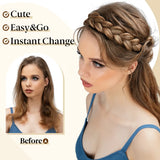 Sarah's synthetic French braided headband/hairband, a bohemian-style hair accessory for women, perfect for creating braided hair
