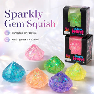 Schylling NeeDoh Diamond Gemstone Squishy Fidget Toy, Slow Rising Sensory Stress Relief Squeeze