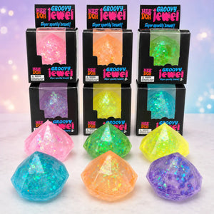 Schylling NeeDoh Diamond Gemstone Squishy Fidget Toy, Slow Rising Sensory Stress Relief Squeeze