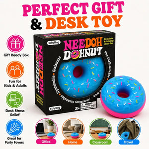 Schylling NeeDoh Dippin' Dazzlers Jelly Donut Squishy Fidget Toy, Soft Slow Rising Sensory Stress Relief