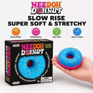 Schylling NeeDoh Dippin' Dazzlers Jelly Donut Squishy Fidget Toy, Soft Slow Rising Sensory Stress Relief