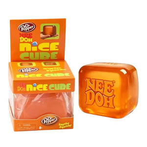Schylling NeeDoh Dr. Pepper Nice Cube Squishy Fidget Toy, Sensory Stress Relief Squeeze