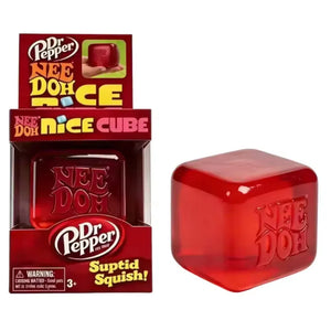 Schylling NeeDoh Dr. Pepper Nice Cube Squishy Fidget Toy, Sensory Stress Relief Squeeze