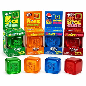 Schylling NeeDoh Dr. Pepper Nice Cube Squishy Fidget Toy, Sensory Stress Relief Squeeze