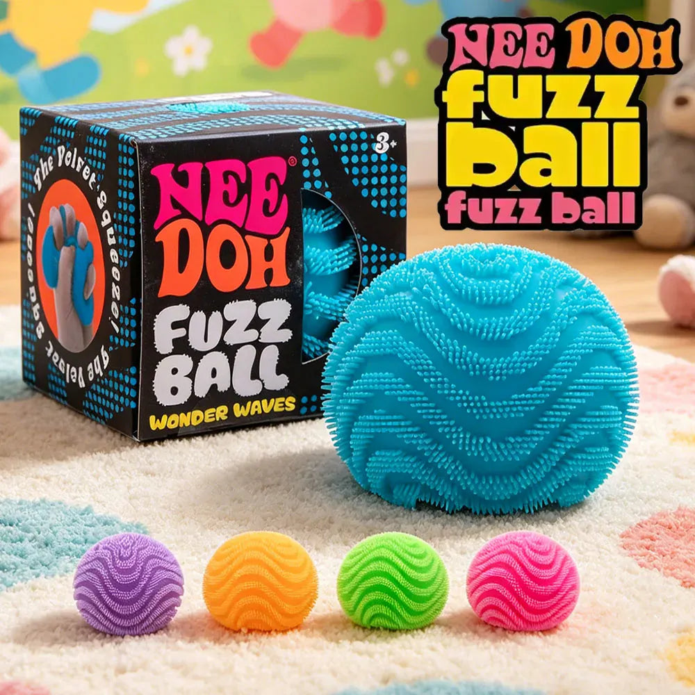 Schylling NeeDoh Fuzz Ball Blind Box, Soft Squishy Sensory Fidget Toy, Stress Relief Desk Toy
