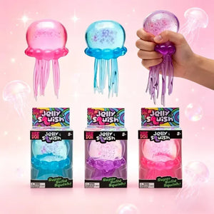 Schylling NeeDoh Jellyfish Squishy Fidget Toy, Soft Sensory Stress Relief Squeeze for Kids and Adults