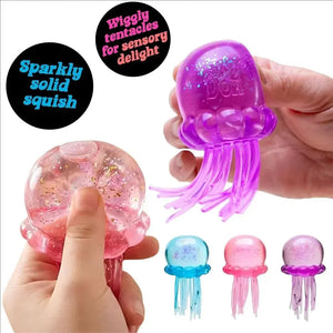 Schylling NeeDoh Jellyfish Squishy Fidget Toy, Soft Sensory Stress Relief Squeeze for Kids and Adults