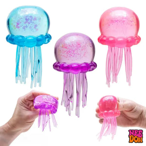 Schylling NeeDoh Jellyfish Squishy Fidget Toy, Soft Sensory Stress Relief Squeeze for Kids and Adults