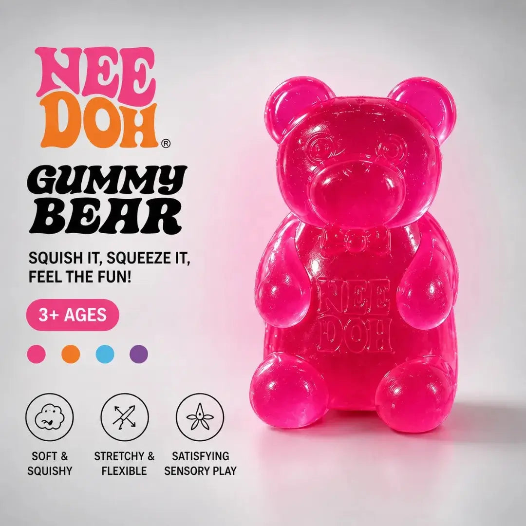 Schylling NeeDoh Maltose Bear Squishy Fidget Toy, Soft Sensory Stress Relief Desk Toy