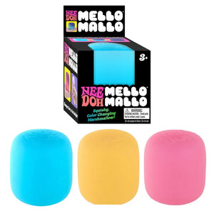 Schylling NeeDoh Mello Mallo Color Changing Marshmallow Squishy Fidget Toy, Soft Sensory Stress Relief