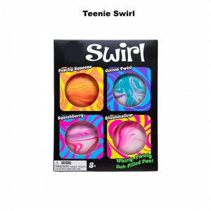 Schylling NeeDoh Mini 4-Piece Set Squishy Fidget Toys, Teenie Swirl, Cool Cats, Nice Ice Baby, Soda Cans & Nice Cubes