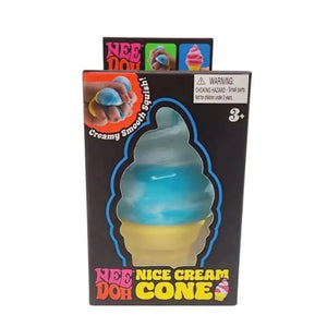 Schylling NeeDoh Nice Cream Cone Squishy Fidget Toy, Soft Sensory Stress Relief Squeeze