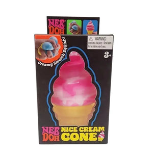 Schylling NeeDoh Nice Cream Cone Squishy Fidget Toy, Soft Sensory Stress Relief Squeeze