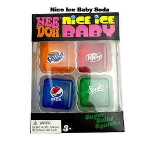 Schylling NeeDoh Nice Cube Nice-Sicle Squishy Fidget Toy, Sensory Stress Relief Squeeze Cube for Kids and Adults