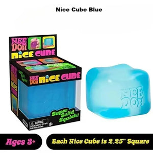Schylling NeeDoh Nice Cube Nice-Sicle Squishy Fidget Toy, Sensory Stress Relief Squeeze Cube for Kids and Adults